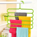 Multifunctional Anti Skid Trousers Rack 5 Layer Hanging Pants Cloth Plastic Hanger