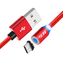 OLAF 2.1A Micro USB Type-C 360 Magnetic Nylon Weave Fast Charging Data Cable for Xiaomi Mi 9 8 HUAWEI Mate 20 Pro P20