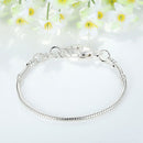 Simple Bracelet Serpent Bone Pattern Love Buckle Elegant Adjustable Jewelry for Women