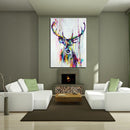 Miico Hand Painted Oil Paintings Animal Elk Paintings Wall Art For Home Decoration