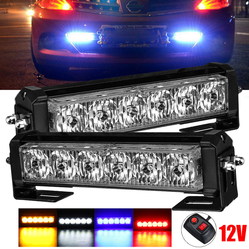12V 36W 12LED Car Strobe Flash Grille Light Warning Hazard Emergency Lamp Bars Waterproof