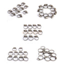 50pcs 5 sizes Adjustable Fuel Line Jubilee Hose Spring Clamp Petrol Pipe Clips