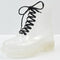 Transparent Women Martin Boots Print Jelly Boots Shoes Women Clear Rain Boots