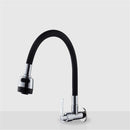 BOiROO Bathroom Basin Sink Faucet 360 Degree Rotatable Spout Single Handle Single Cold Tap Wall Mounted