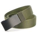 AWMN 125cm Nylon Waist Leisure Belts Zinc Alloy Quick Release Inserting Buckle Tactical Belt