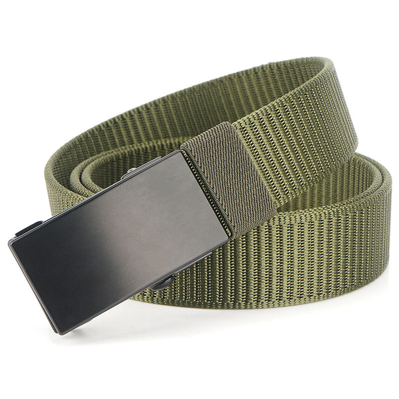 AWMN 125cm Nylon Waist Leisure Belts Zinc Alloy Quick Release Inserting Buckle Tactical Belt