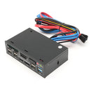 5.25 Inch USB3.0 Drive Bay SD TF Card Reader SATA USB Hub Audio Front Panel Media Dashboard