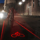 BIKIGHT  Laser LED MTB Cycling Bicycle Safety Warning Light Bike Tail Light Motorcycle E-bike