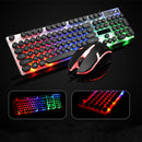 Q210 Rainbow Backlit USB Wired 104Key Mechanical Keyboard and 1600 DPI LED Mouse Combo