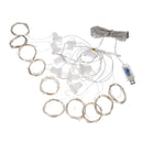 3M*2M USB 8 Modes Remote Control 200 LED Curtain String Light with 10 Hooks Festival Christmas Wedding Decor