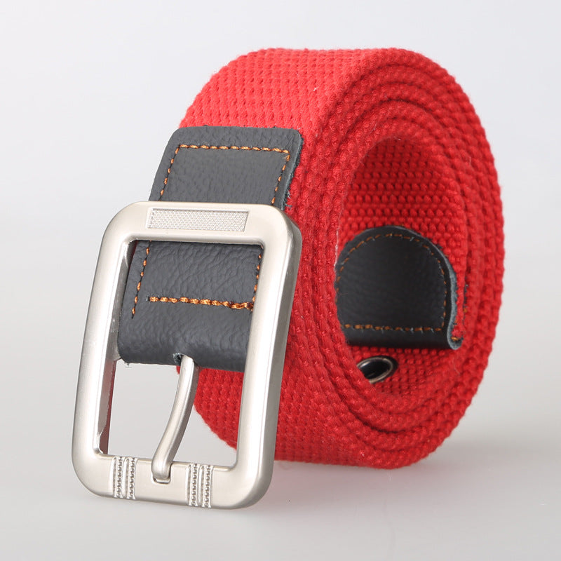 KALOAD P8 125cm 3.8cm Unisex Casual Belts + Outdoor Sport Tactical Belt Pin Buckle Canvas Waist Belt For Women Man