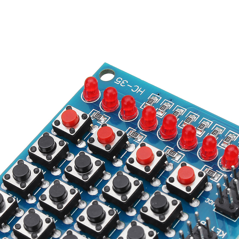 10pcs 8 LED 4x4 Push Button Switch 16 Keys Matrix Independent Keyboard Module For AVR ARM STM32