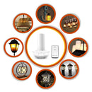 Remote Control Battery Powered 2 Modes Lotus Flower 102LED Flickering Flameless Halloween Candle Night Light