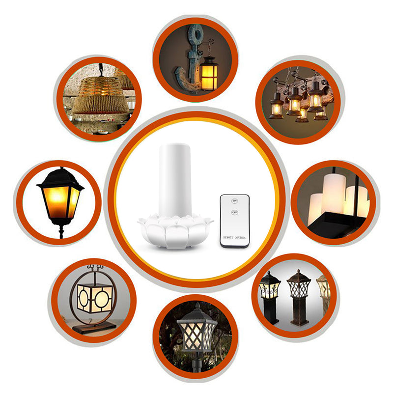 Remote Control Battery Powered 2 Modes Lotus Flower 102LED Flickering Flameless Halloween Candle Night Light