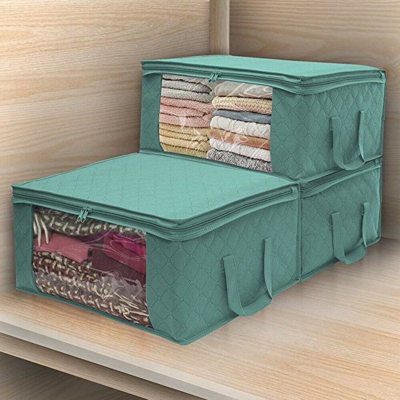 Non-woven Space Saver Clothes Quilt Blanket Storage Bag Box Organizer Portable