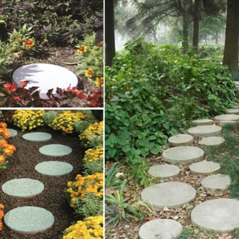 35x35cm Round Plastic DIY Concrete Paving Mould Garden Pavement Mold Slab Brick