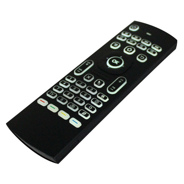MX3 Wireless QWERTY White Backlit 2.4GHz Keyboard Air Mouse with Microphone For TV Box MINI PC