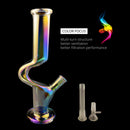 C Type Fancy Water Bottle Pipe Beaker Glass Joint Pipes Bubblers for Smoking Recycler T obacco Water H ookah Pen