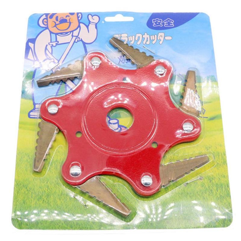 Upgrade 65Mn 5 Golden Sawtooth Blade Trimmer Head with Teeth Saw Blade Cutter for Lawnmower