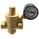 DN15 1/2' Inch Brass Water Pressure Reducing Regulator Reducer & Gauge Adjustable