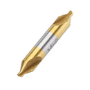 Drillpro 6pcs HSS Center Drill Bit 1/1.5/2/2.5/3/5mm 60 Degree Titanium Coated Countersink Drill Bit