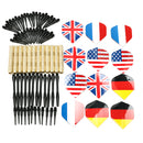 12Pcs 4 Kinds National Flag Tail Darts With 36 Extra Soft Tips Professional