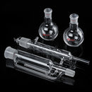 2x 250ML Flat Bottom Flask Borosilicate Glass Soxhlet Extractor Condenser Lab Glassware Kit