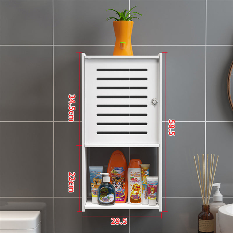 Bathroom Kitchen Storage Container Rack Wall Punch-free Toilet Washbasin Storage Cabinet