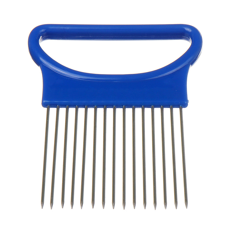 Stainless Steel onion Slicers Safe Fork Kitchen Tool Tomato Onion Vegetables Slicer Cutting Aid Holder Guide Slicing Vegetable Cutter