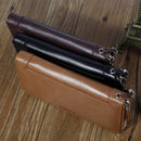 CarrKen 20x10.5x2.3cm Leather Long Wallet Card Holder Coin Storage Bag Phone Bag