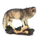 Solar Red Eyes Howling Wolf & Sensor Light Garden Ornament Office Decorations