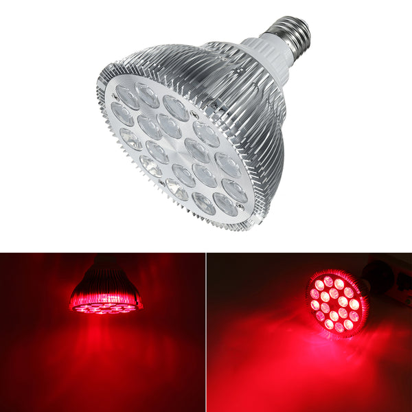 E27 54W Red and Near Infrared LED Light Therapy Bulb 660nm 850nm Anti-aging andPain AC85-265V