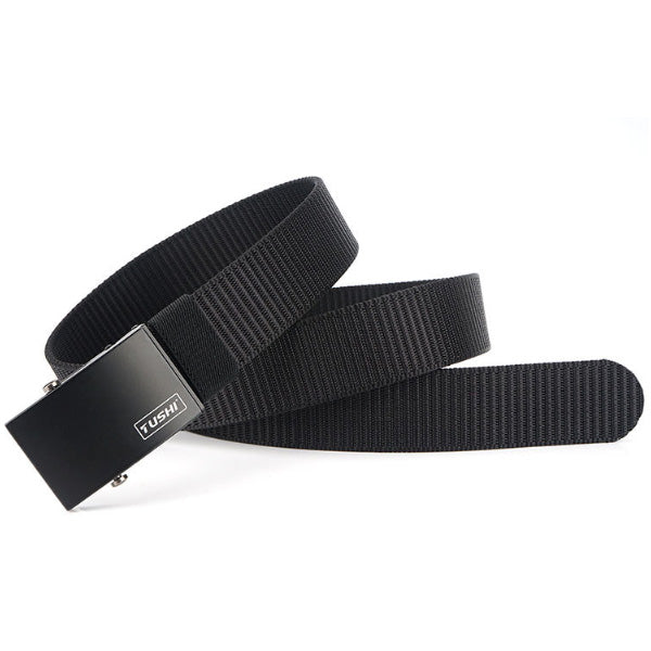 TUSHI 125cm Nylon Waist Belts Zinc Alloy Quick Release Inserting Buckle Tactical Belt