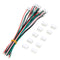 Excellway 20Pcs XH Pitch 2.54mm Single Head 4Pin Wire To Board Connector 15cm 24AWG With Socket