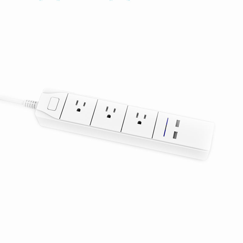 DHEKINGD D800 Smart Wifi APP Control Power Strip with 3 US Outlets Plug 2 USB Fast Charging Socket App Control Work Power Outlet