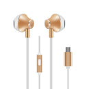 Wired Control Type-C Digital Decoding Earphone HIFI Stereo Noise Cancelling Waterproof Earphone