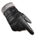 Thermal Leather Ski Gloves Man Woman Winter Warm Touch Screen Anti-slip Mitten