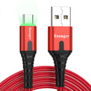 Essager LED USB Type C Cable 3A Fast Charging USB-C Data Cable for Samsung S10 Xiaomi mi9 Oneplus 6t