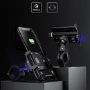Bakeey Aluminum Alloy Motorcycle Handlebar QC 3.0 USB Fast Charging Phone Holder For 3.5-6.5 inch Smart Phone