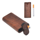New Wooden Pipe Walnut Color Storage Pipes Two-In-One Set Box Natural Wood Holding Box with Ceramic One Smoking Hand Pipe Fittings