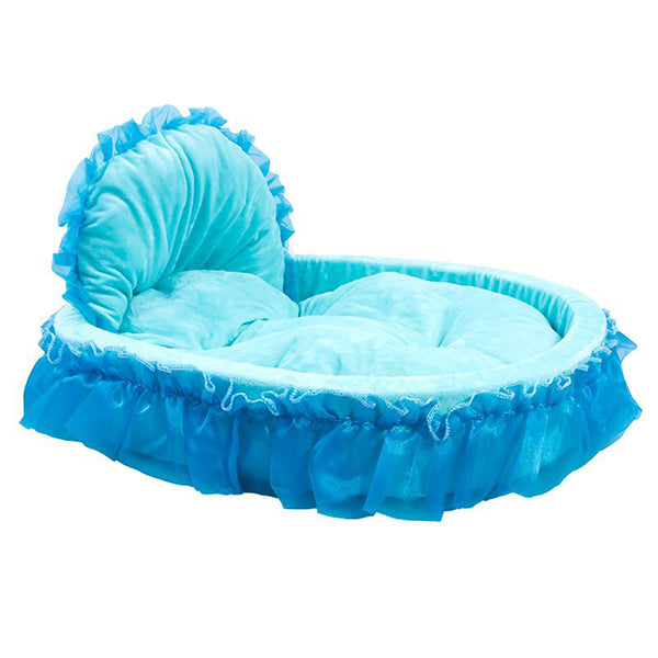 Luxury Princess Cat Bed Puppy Bed Sofa Purple Pink Lace Cat House Small Dog Kennel Warm Soft Pet Bed