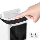 Minleaf Personal Space Heater 110-220V 50W Portable Electric Heater Quiet Table Fan Heater for Home Office