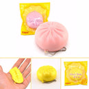 Kiibru Licensed Squishy Bun Pink Yellow 6cm With Original Packaging Chain Phone Bag Strap Gift Decor