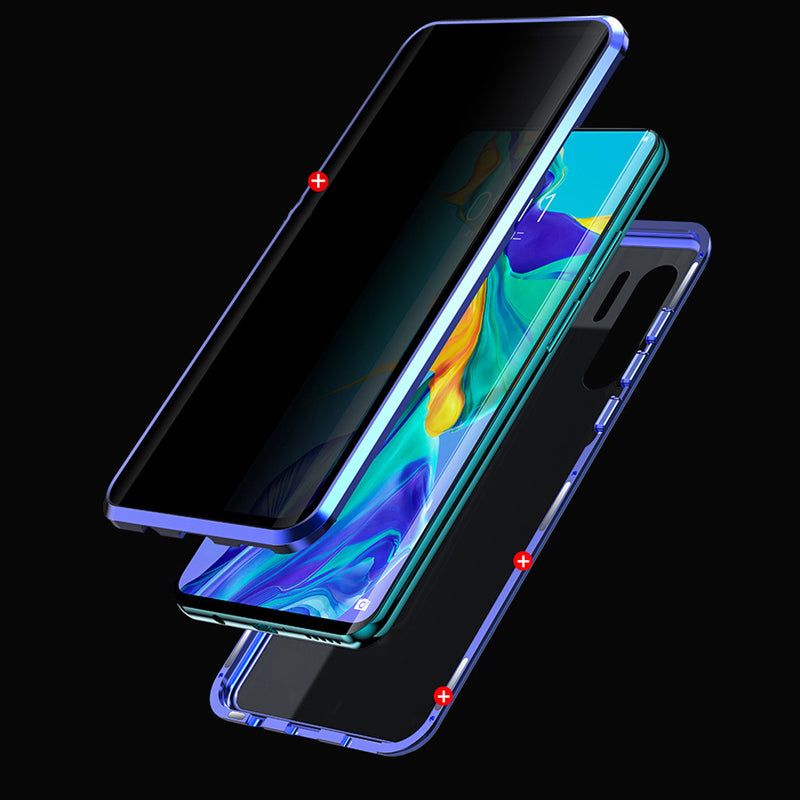 Bakeey Huawei P30 Pro Anti-peeping Magnetic Adsorption Metal 5D Double-sided Tempered Glass Protective Case