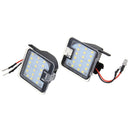 Pair LED Puddle Light Rearview Mirror Under Lamp White/Red/Blue For Ford Focus Mondeo Kuga C-Max Escape