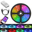1M 2M 3M 5M bluetooth Control RGB USB WS2812B Individually Addressable LED Strip Light KTV Bar Home Stair DC5V