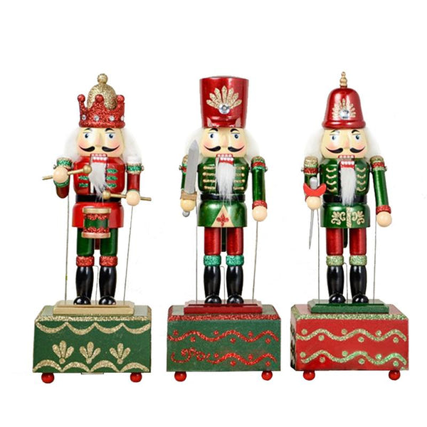 Nutcracker Music Box Decorations Square Drum S-word Sharp Hand Cranked Clockwork Type Music Box