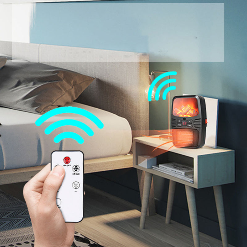 KCASA 022 Multi-Function 1000W Heater Home Flame Heater Desktop Mini Heater Office Lamp Warmer with Remote Control Air Heater For Winter