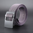 ZANLURE 120cm Adjustable Canvas Tactical Belt Leisure Waist Belts with Zinc Alloy Buckle
