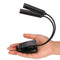3W COB 3Modes 2 x COBs Flexible USB Rechargeable Double Head Clip-On Work Light LED Flashlight Night